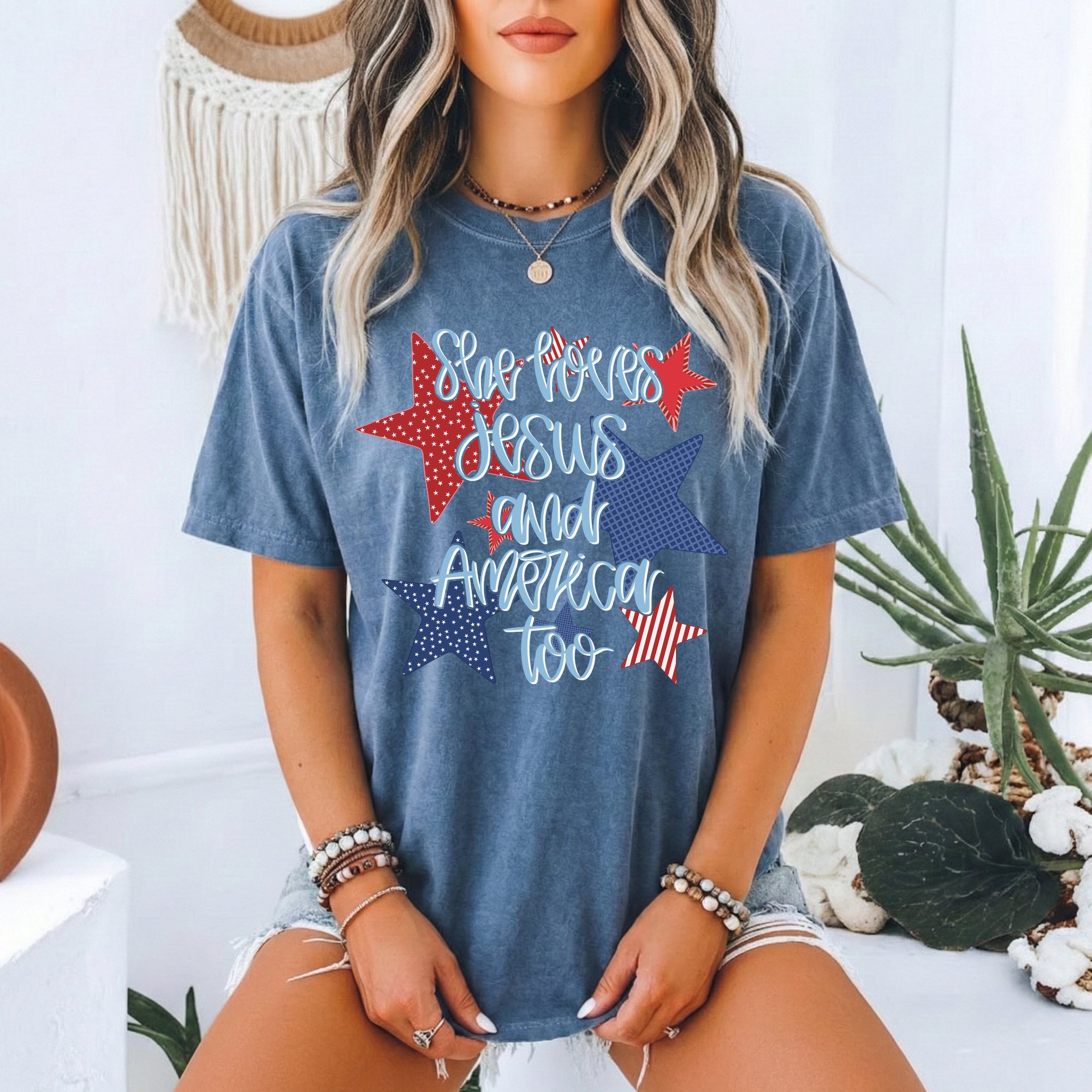 Jesus & America Too Tee